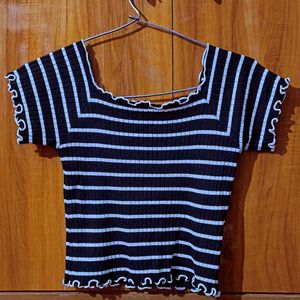 Striped Crop Top