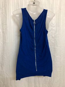Blue Sleeveless Top For Women