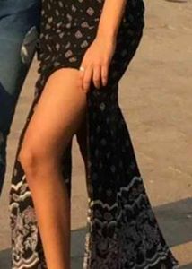Patterned Skirt Black 24&#34;