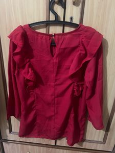 Red Ruffle Top- 38