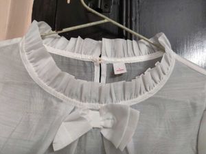 Organza Transparent White Top