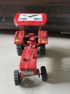 Red Tractor Trolley Pull Away Toy | Farmtrac Tractor with Trolley Toy Replica Toy Vehicle Model for 2 3 Year Old and Above Kids, Pack of 1, Blue