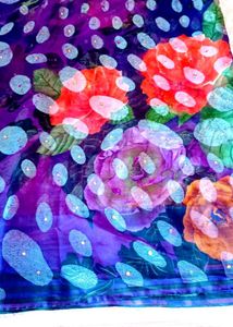 Floral Print Saree