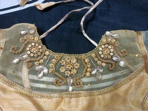 Net Blouse With Stone Work