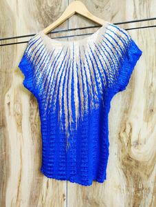 Golden &amp; Blue Colour Top Size-32-34