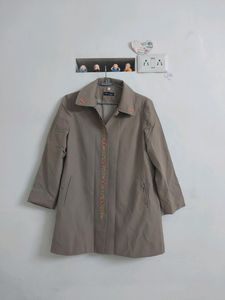 Korean Style Embroidered Trench Coat