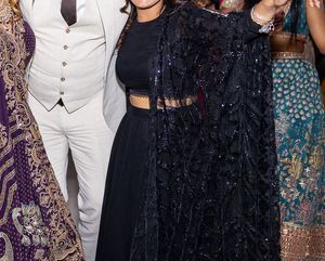 Elegant Black Sequin Lehnga Dupatta