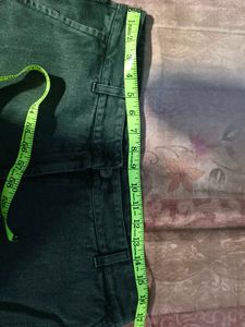 Nue Notes Flared Green  Denim