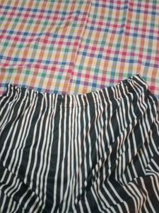 BLACK PLAZO WITH WHITE LINE
