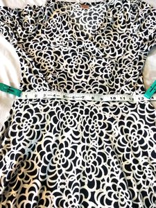 Black And White Korean Dress