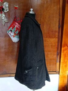 Elegant Charcoal Wool Coat