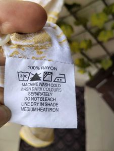 Mustard a Line Kurta