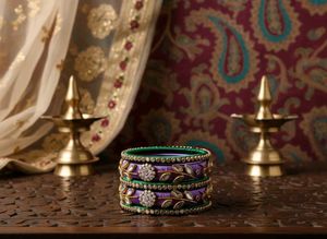 Elegant silk thread Bangle Set