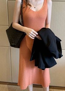Elegant Ribbed Knit Maxi Dress