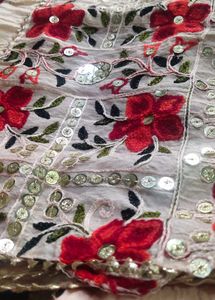Embroidered Floral Fabric