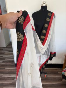 Elegant Net Dupatta with Border