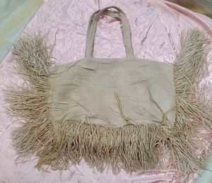 Imported Fringed Mango Tote Bag