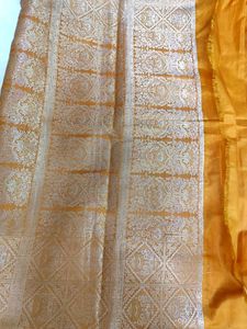 Mustard Yellow Silk Saree