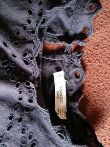 Eyelet Detail Cap Sleeve Top