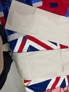 Beige Wide Leg Trousers