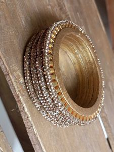 Lac Bangle With Stone Work