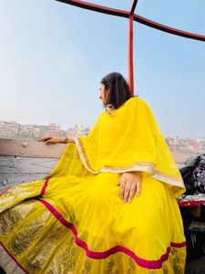 Elegant Yellow Ethnic Anarkali set❤️‍🔥