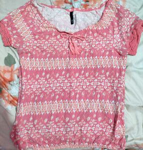 Pink Patterned Top