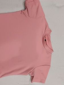 New T Shirt Peach Color For Womens Highneck
