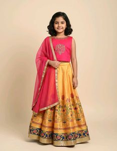 Girls' Ethnic Lehenga Choli Set