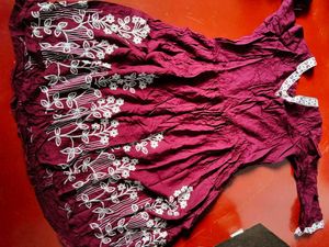 The Top With White Embroidery Size M
