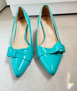 Turquoise Blue Short Heels