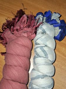 Elegant Dupatta Set 🤎💙🤍