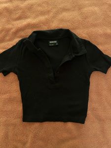 Black bonkers Crop Top