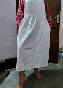 Freestyle White Denim Dungaree For Women