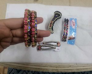 Hair Accessories &amp; Bangles Set