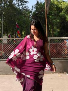 Elegant Purple Ethnic Gown
