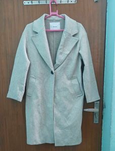 BERSHKA Grey Long Coat
