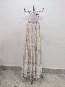 Striped Pastel Maxi Dress