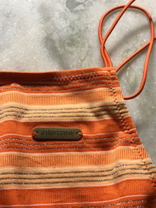 Orange Striped Tank Top
