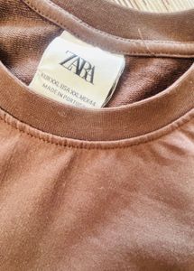 Zara Brown Butterfly Graphic Tee