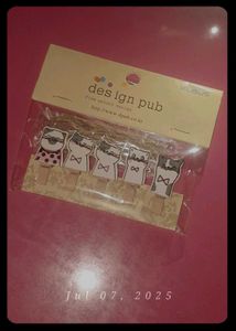 Cute Cats Wooden Paper Clips 🐱