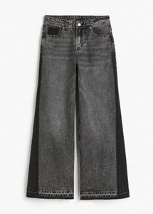 Wide Leg Two-Tone Jeans