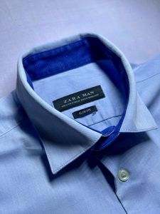 Zara Man Blue Shirt Slim fit