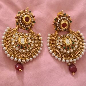 Pearl and Ruby Earrings