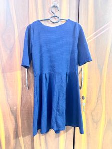 Navy Blue Fit &amp; Flare Dress winter