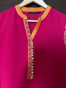 Rangmanch Dark Pink Colour Kurta (xl)