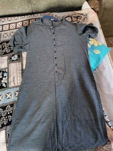 Striped Button-Down Dress