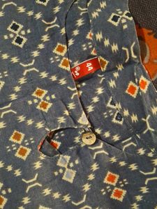 Blue Diamond Patterned Kurti