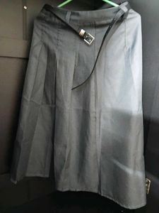 Pleated A-line Skirt