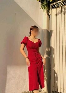 Chic Red Midi Dress